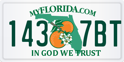FL license plate 1437BT