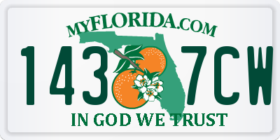 FL license plate 1437CW