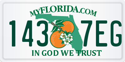FL license plate 1437EG