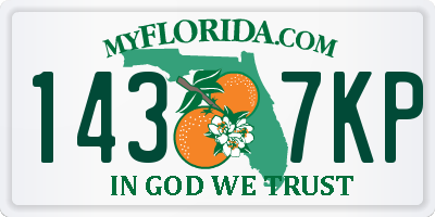 FL license plate 1437KP