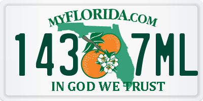FL license plate 1437ML