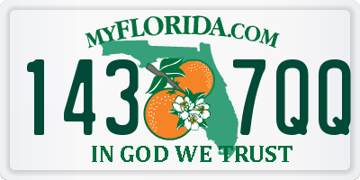 FL license plate 1437QQ