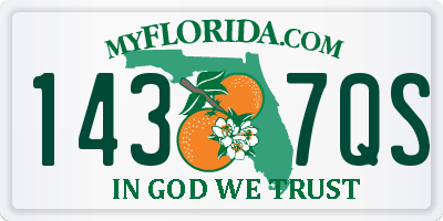 FL license plate 1437QS