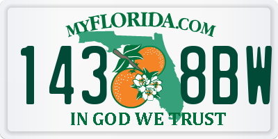 FL license plate 1438BW