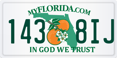 FL license plate 1438IJ
