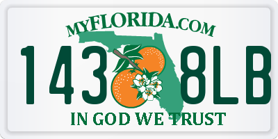 FL license plate 1438LB