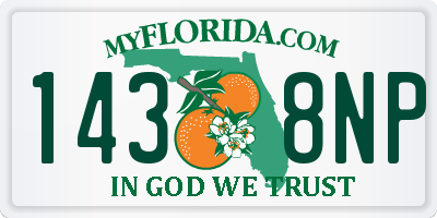 FL license plate 1438NP
