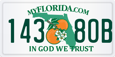 FL license plate 1438OB