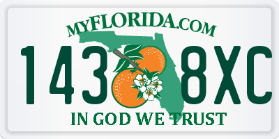 FL license plate 1438XC