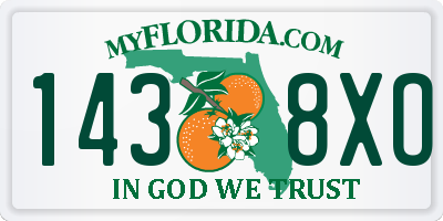 FL license plate 1438XO