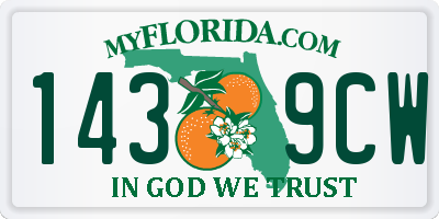 FL license plate 1439CW
