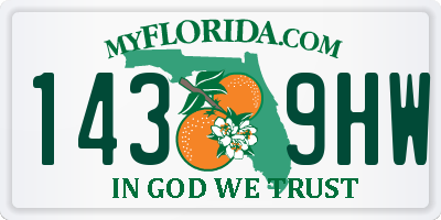FL license plate 1439HW