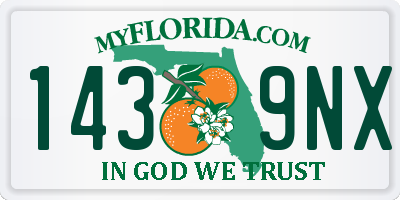 FL license plate 1439NX