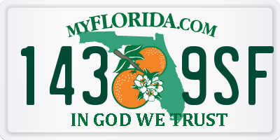 FL license plate 1439SF