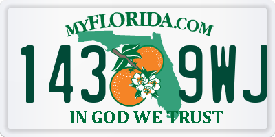 FL license plate 1439WJ