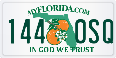 FL license plate 1440SQ