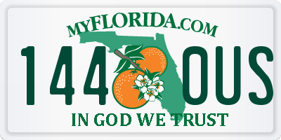 FL license plate 1440US