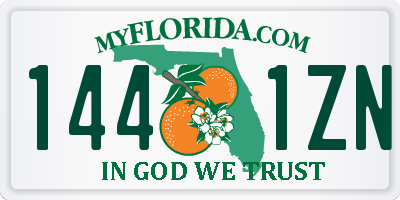 FL license plate 1441ZN