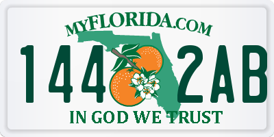 FL license plate 1442AB