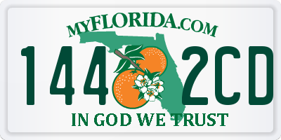 FL license plate 1442CD