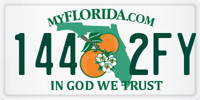 FL license plate 1442FY