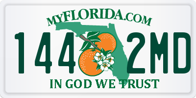 FL license plate 1442MD