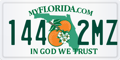 FL license plate 1442MZ