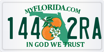 FL license plate 1442RA
