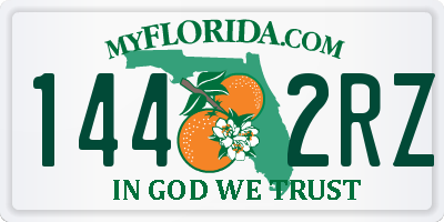 FL license plate 1442RZ