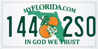 FL license plate 1442SO