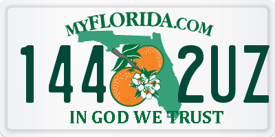 FL license plate 1442UZ