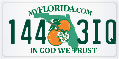 FL license plate 1443IQ