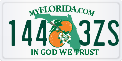 FL license plate 1443ZS