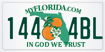 FL license plate 1444BL