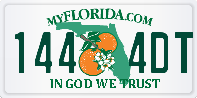 FL license plate 1444DT