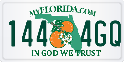 FL license plate 1444GQ