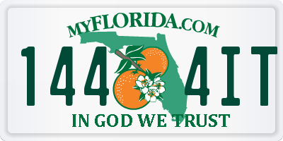 FL license plate 1444IT