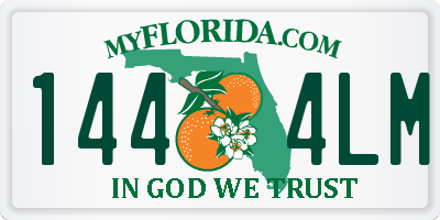 FL license plate 1444LM