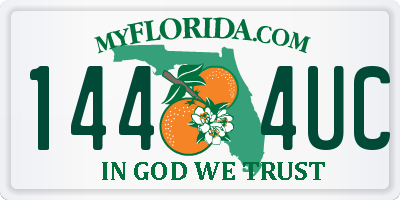 FL license plate 1444UC