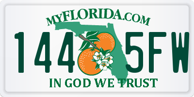 FL license plate 1445FW