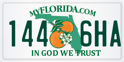 FL license plate 1446HA