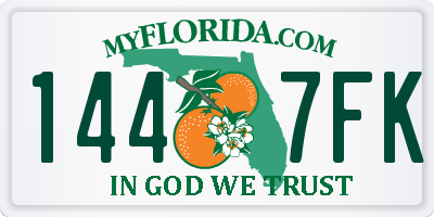 FL license plate 1447FK