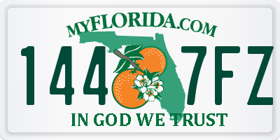 FL license plate 1447FZ