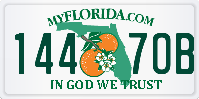FL license plate 1447OB