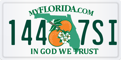 FL license plate 1447SI