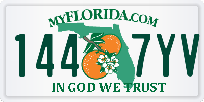 FL license plate 1447YV