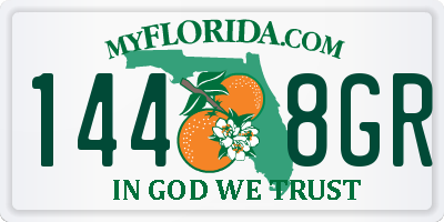 FL license plate 1448GR