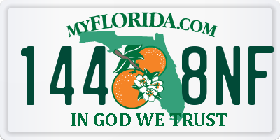 FL license plate 1448NF
