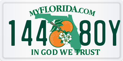 FL license plate 1448OY