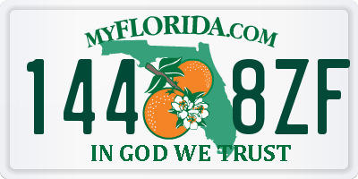 FL license plate 1448ZF